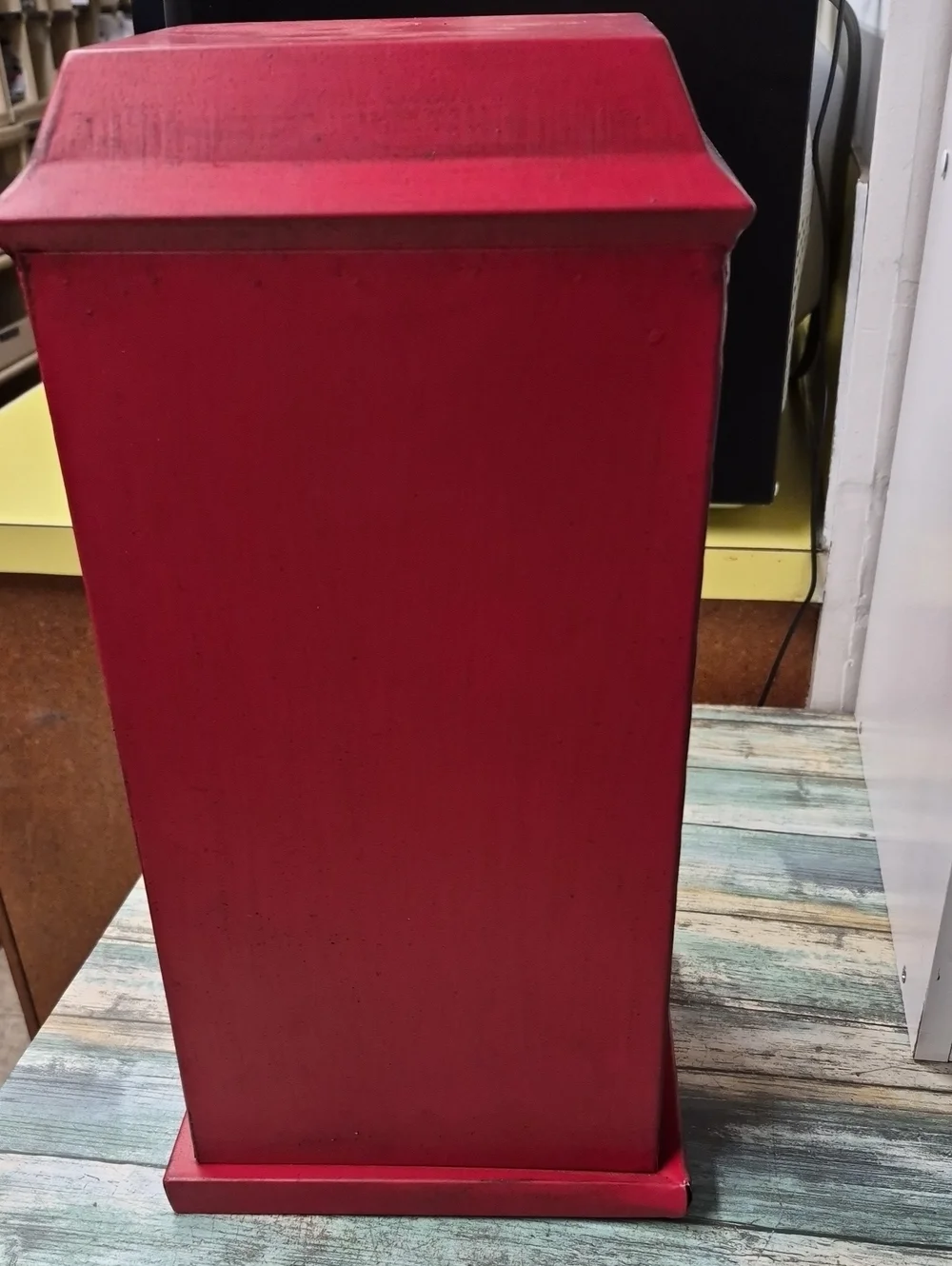 CHRISTMAS Metal Mailbox Letters To Santa Red 15x8x6